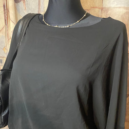 Vintage french designer black blouse