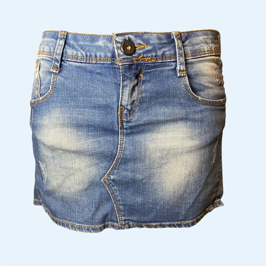 Jean mini skirt