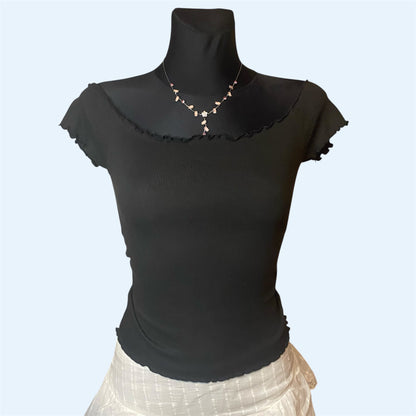 Basic black off-shoulder top