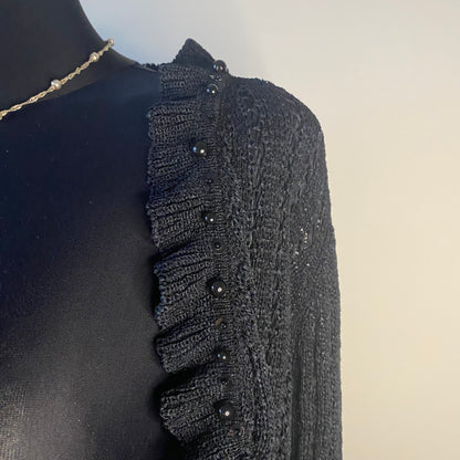 Black knit bolero with details