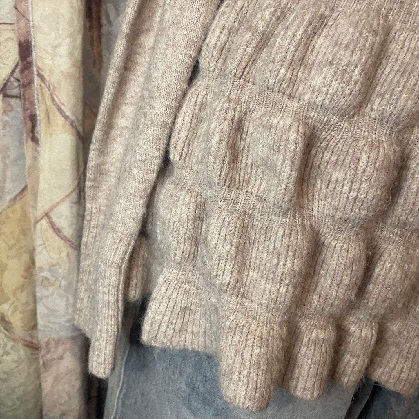 Vintage tan sweater dress