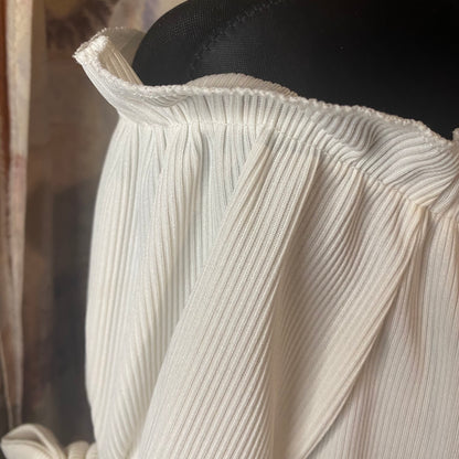 White off-shoulder crop top