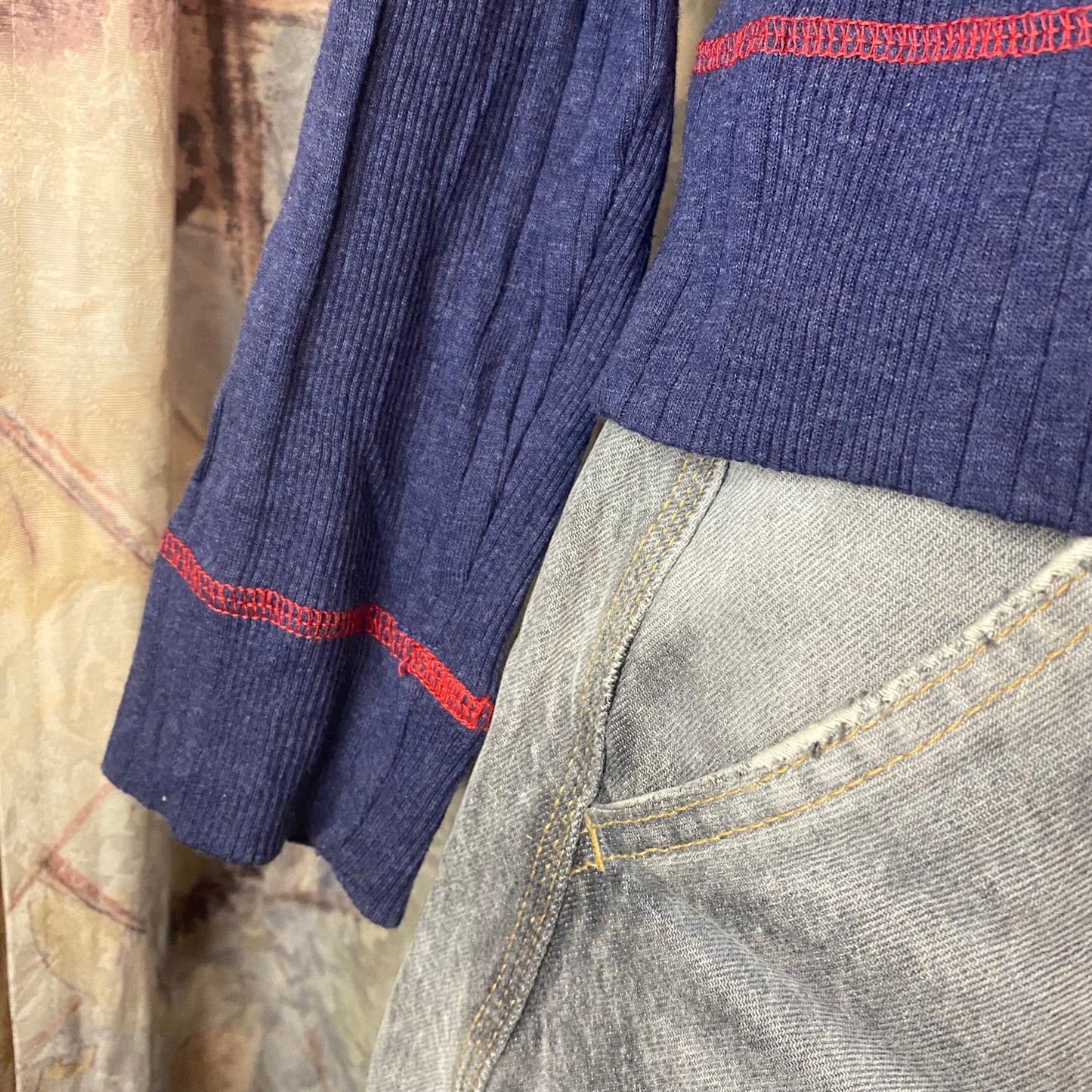 Vintage navy sweater jacket