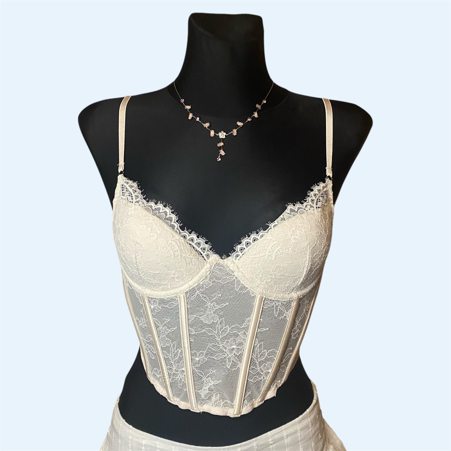 White corset lingerie