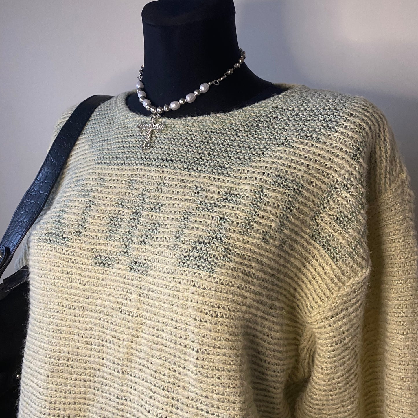 Vintage blue-beige sweater