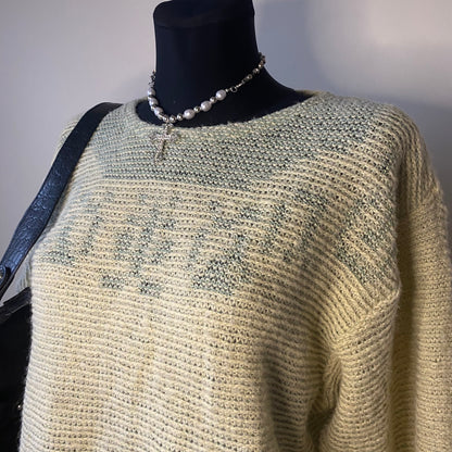 Vintage blue-beige sweater