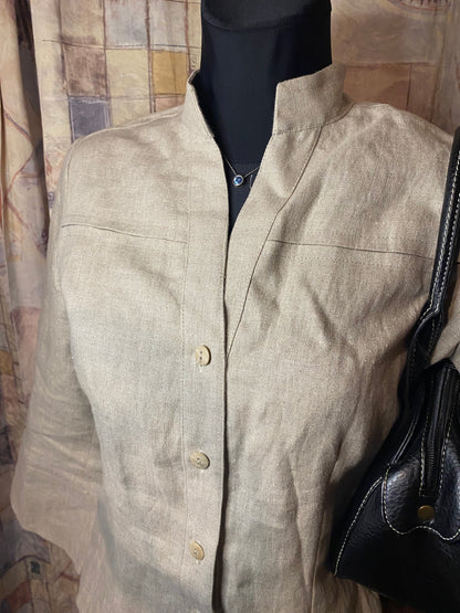 Vintage linen button-up blouse