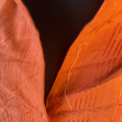 60s style vintage button-up orange blouse