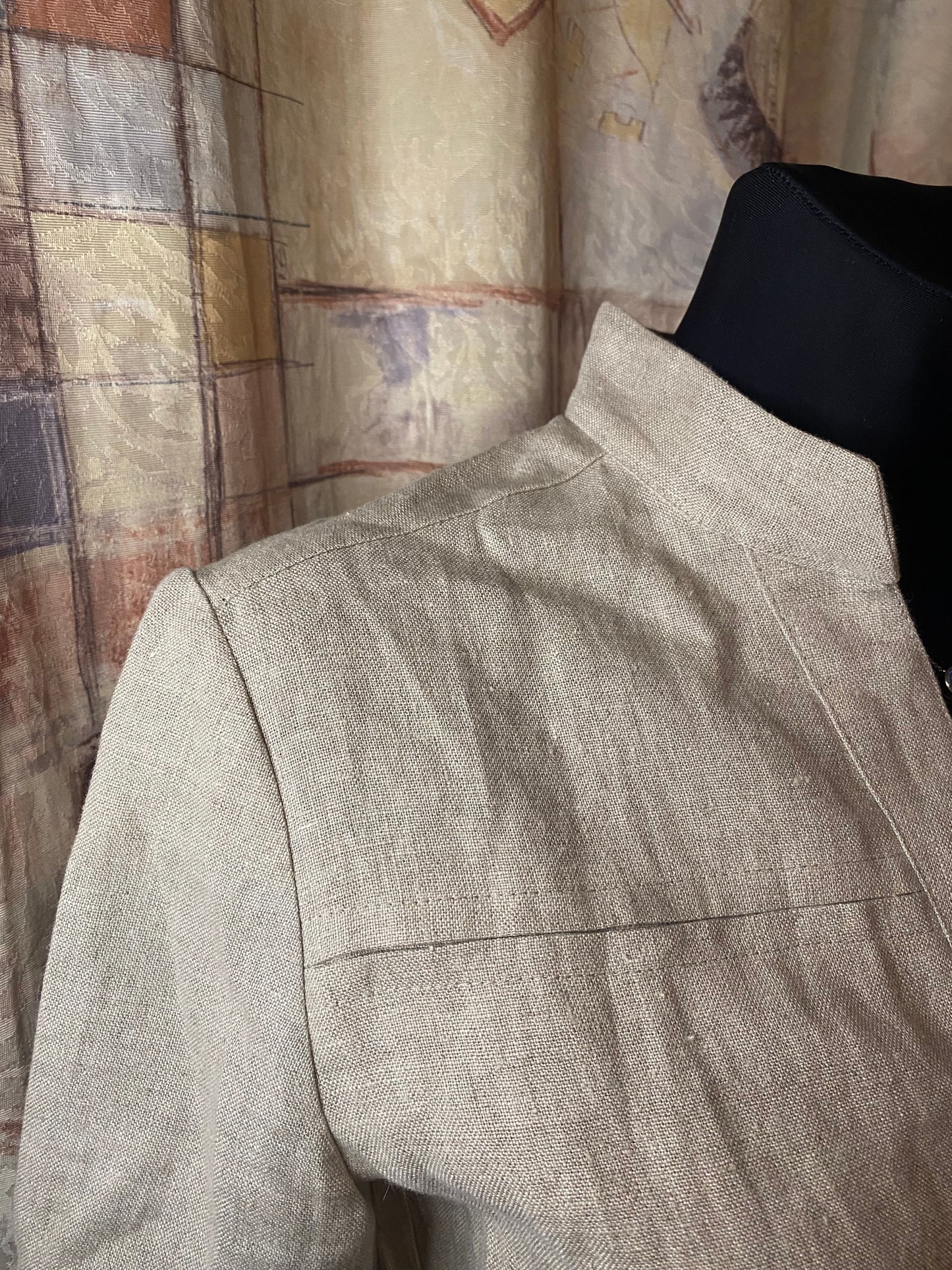 Vintage linen button-up blouse