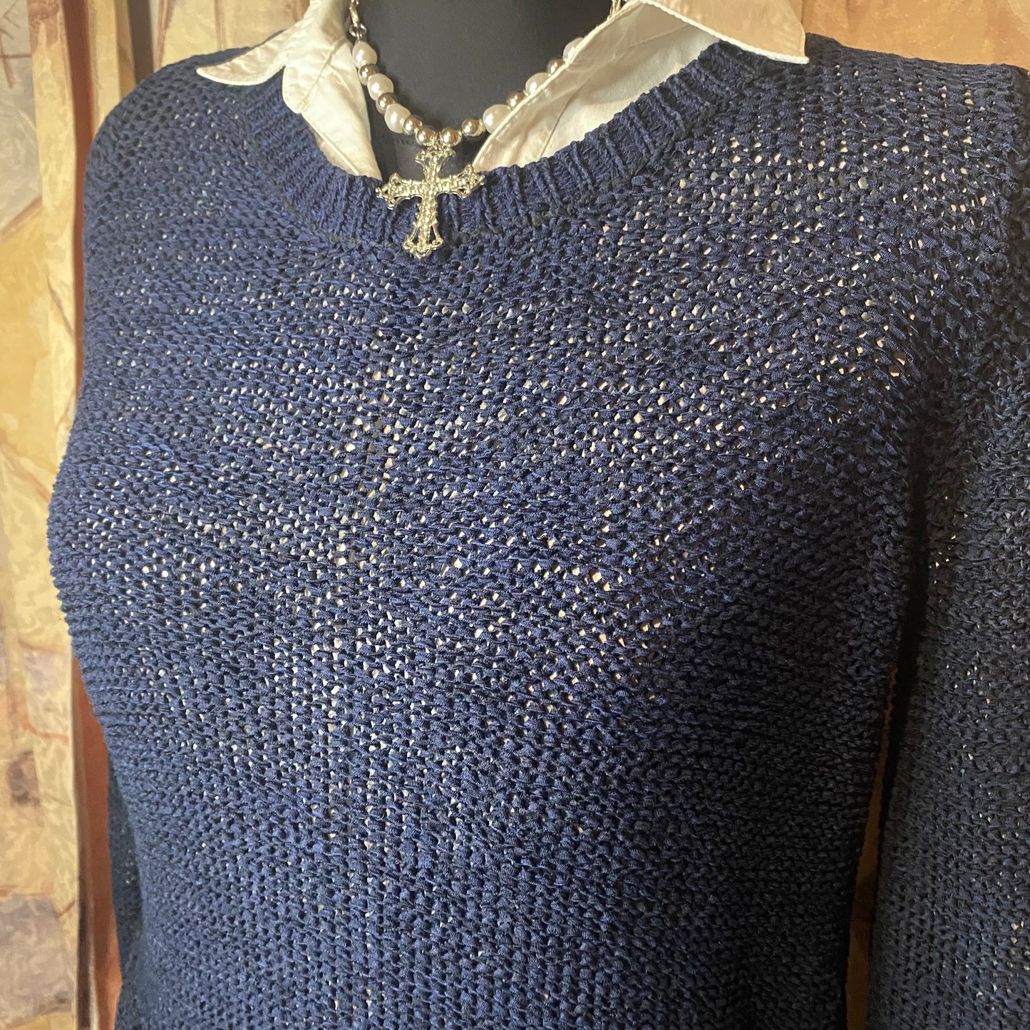 Navy knit sweater