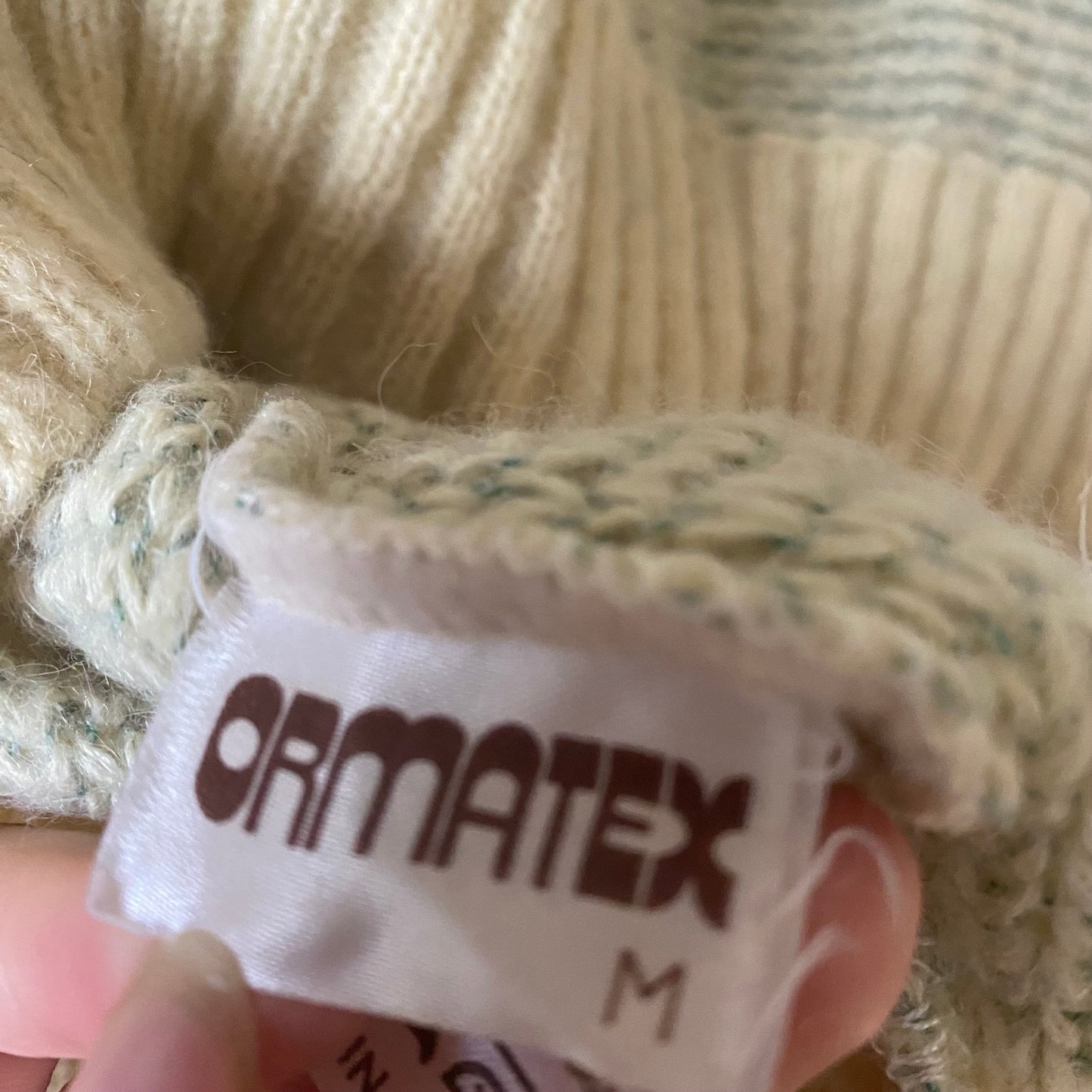 Vintage blue-beige sweater