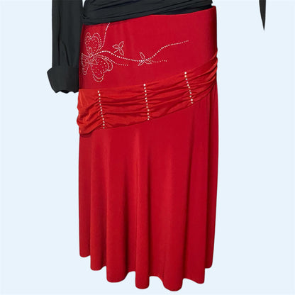 Vintage red midi skirt