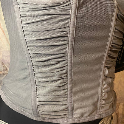 Grey lingerie corset top