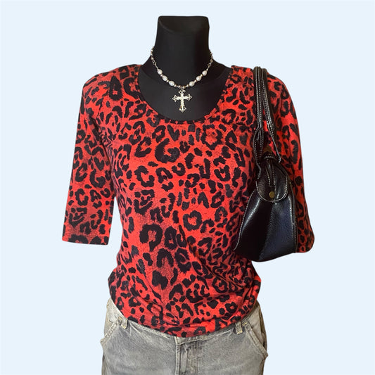 Leopard print Y2K top