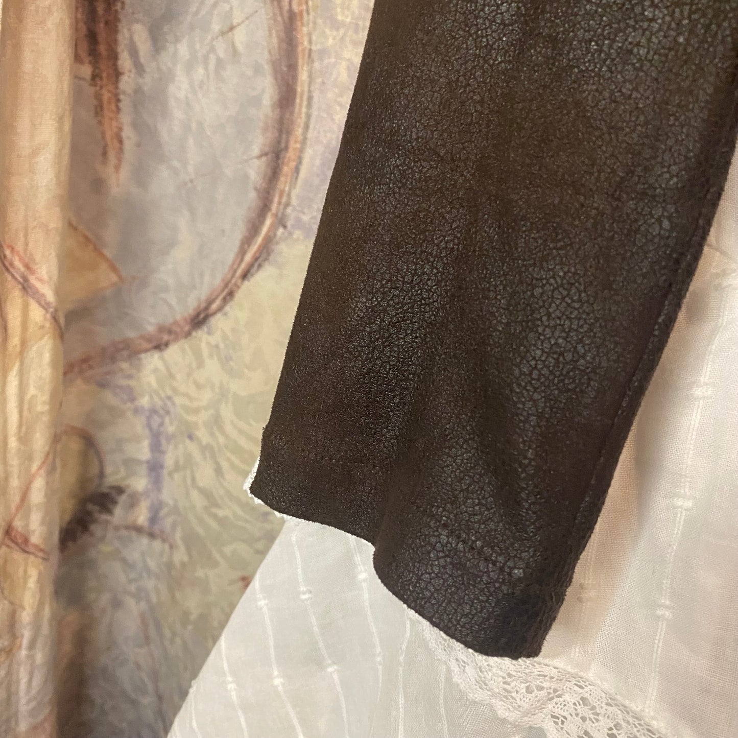 Leather-type material jacket