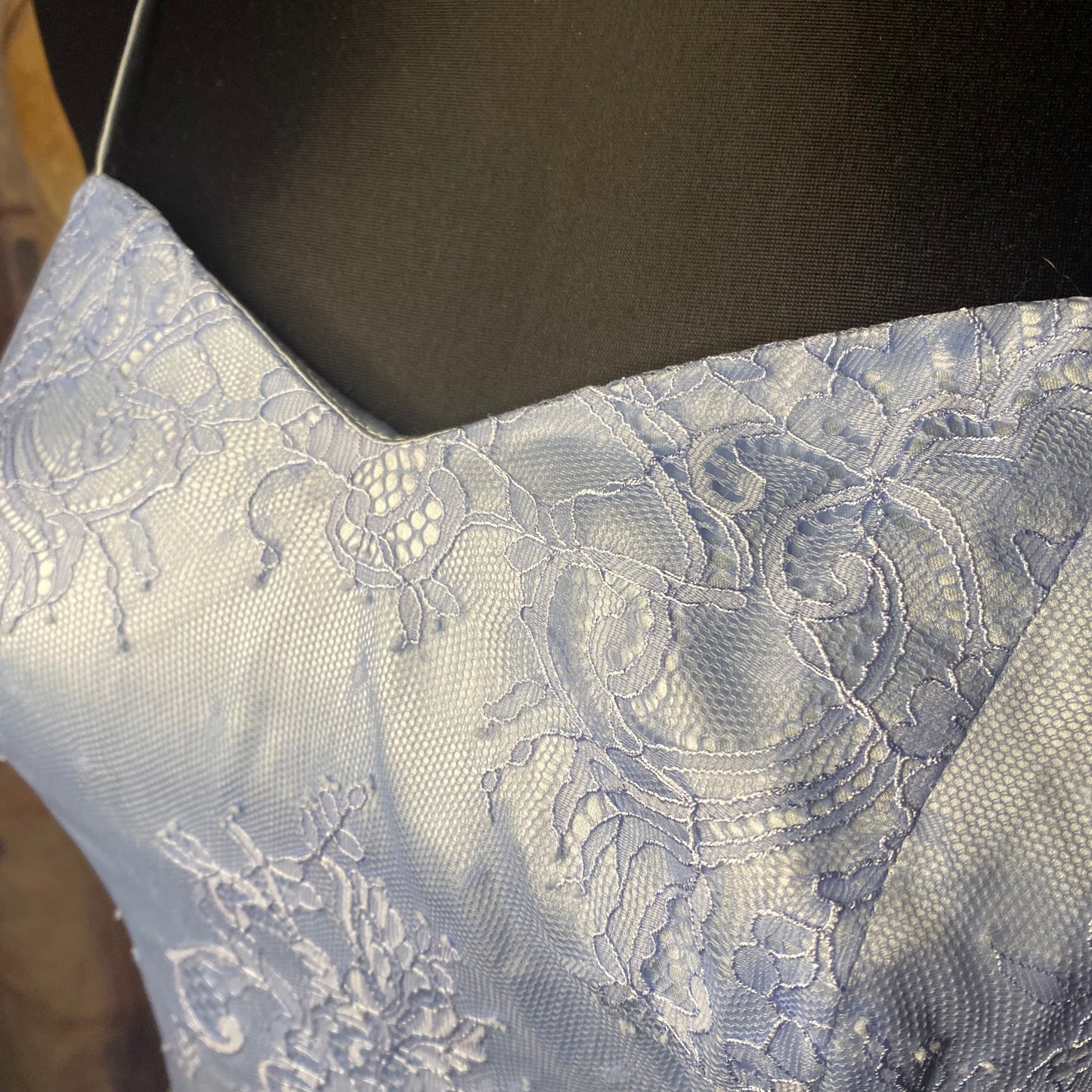 Light blue custom graduation dress