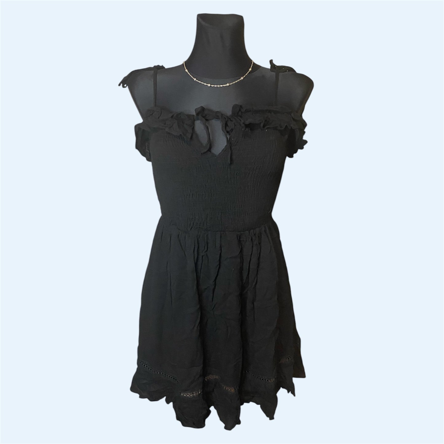 Loavies black mini dress