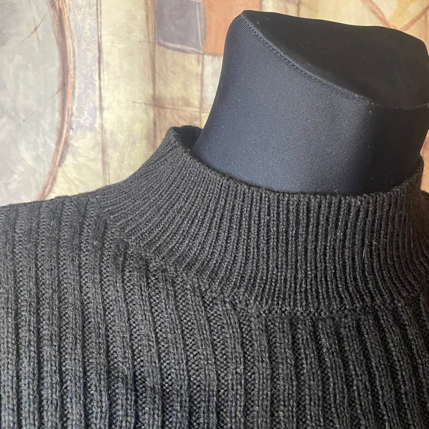 Black high-neck sweatshirt