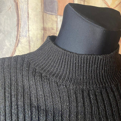 Black high-neck sweatshirt