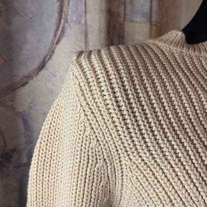 Beige long sleeve cover-up top