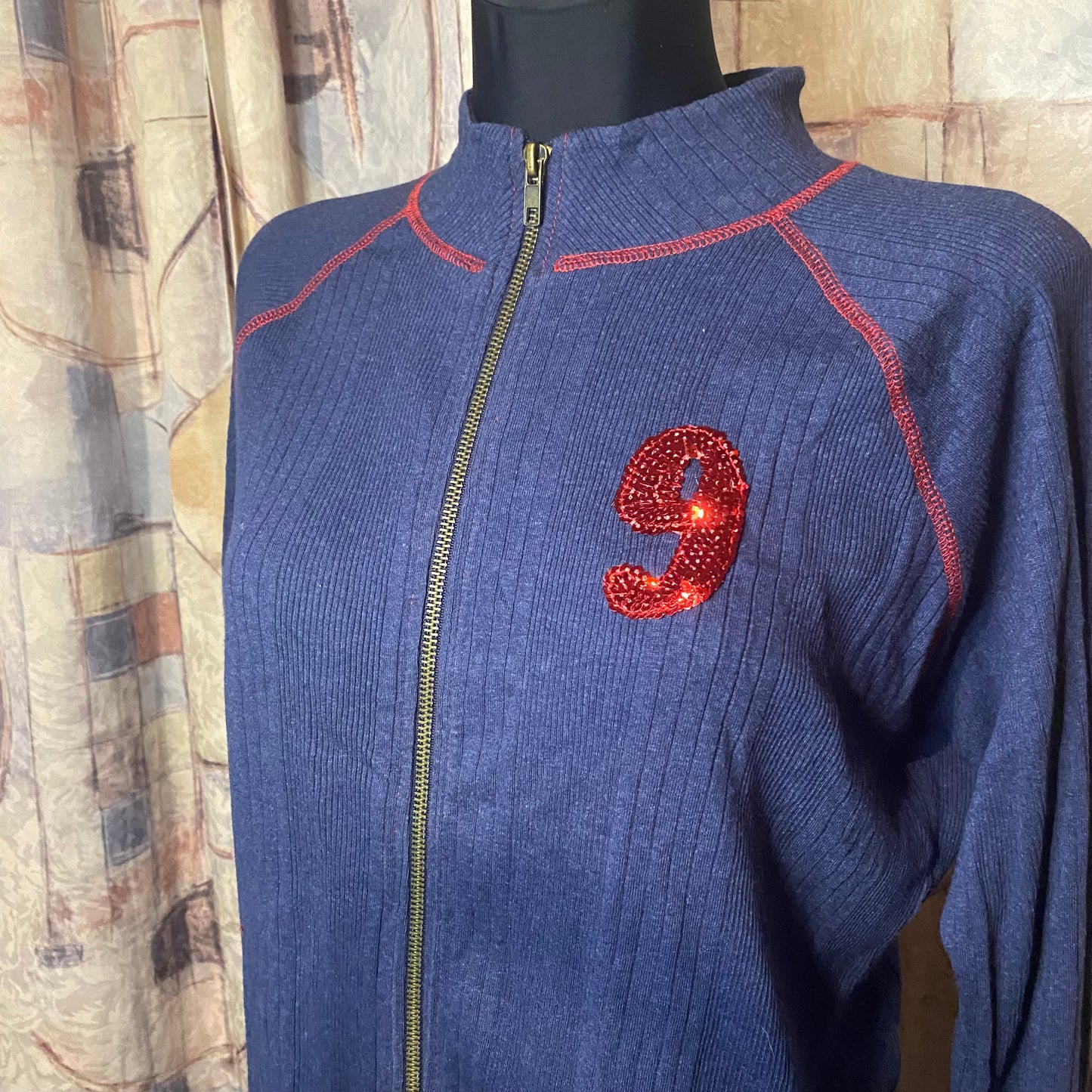 Vintage navy sweater jacket