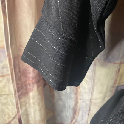 Off-shoulder black sparkly top