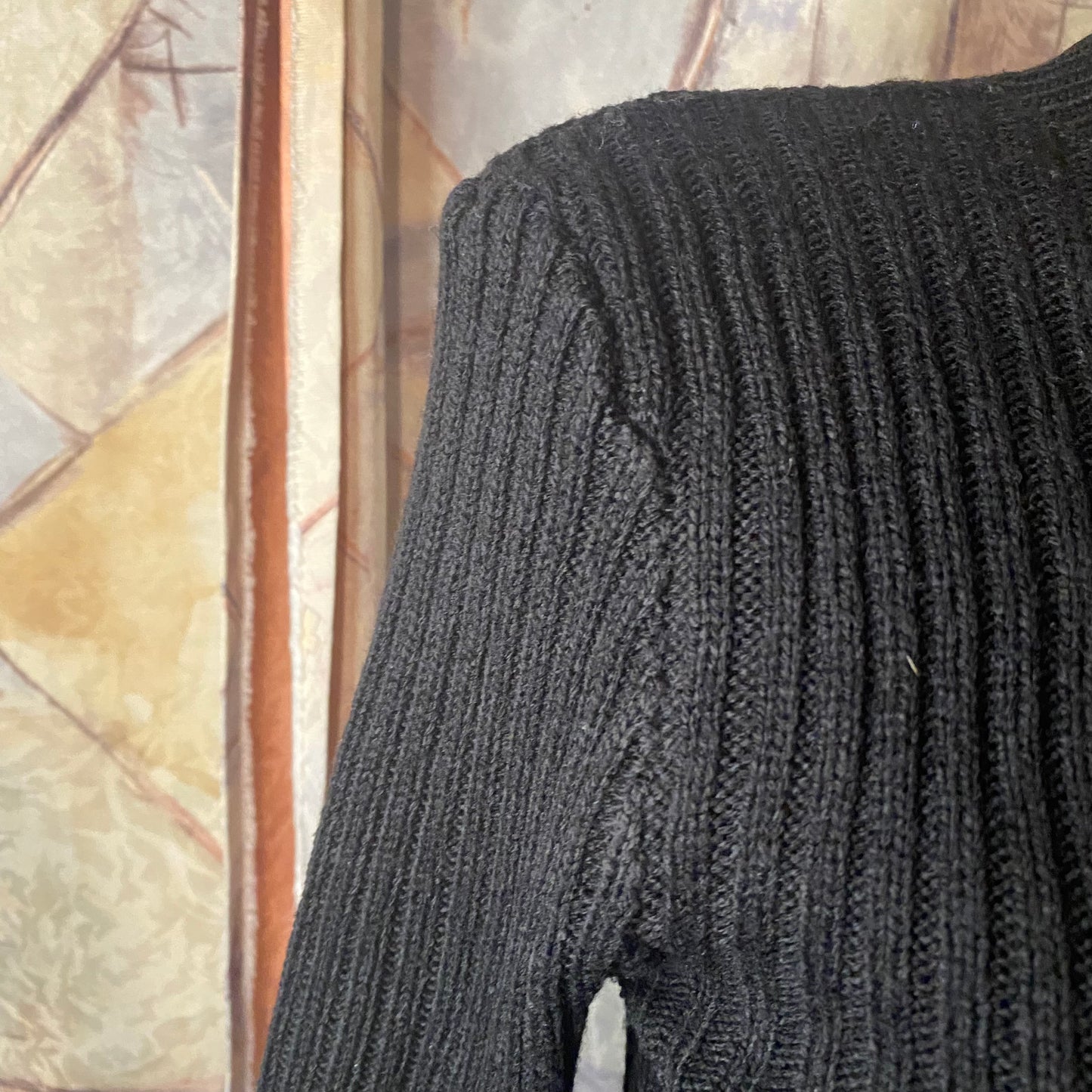 Black high-neck sweatshirt