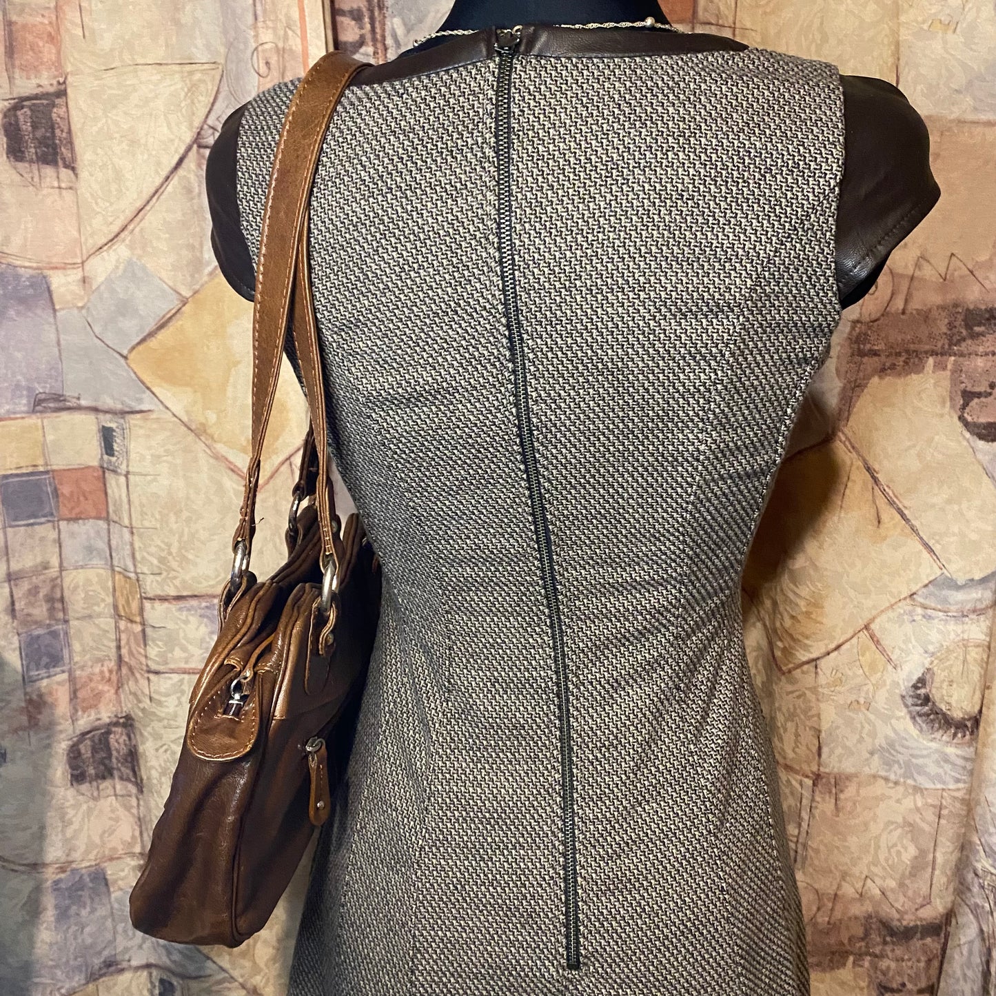 Vintage brown mini dress