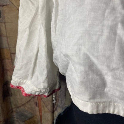 Unique dirndl linen cropped blouse