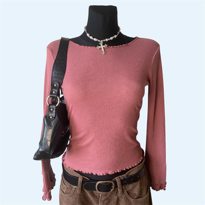 Pink long-sleeve sweatshirt