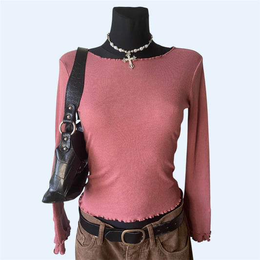 Pink long-sleeve sweatshirt