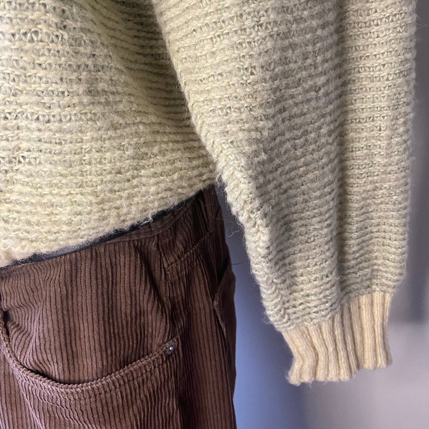Vintage blue-beige sweater