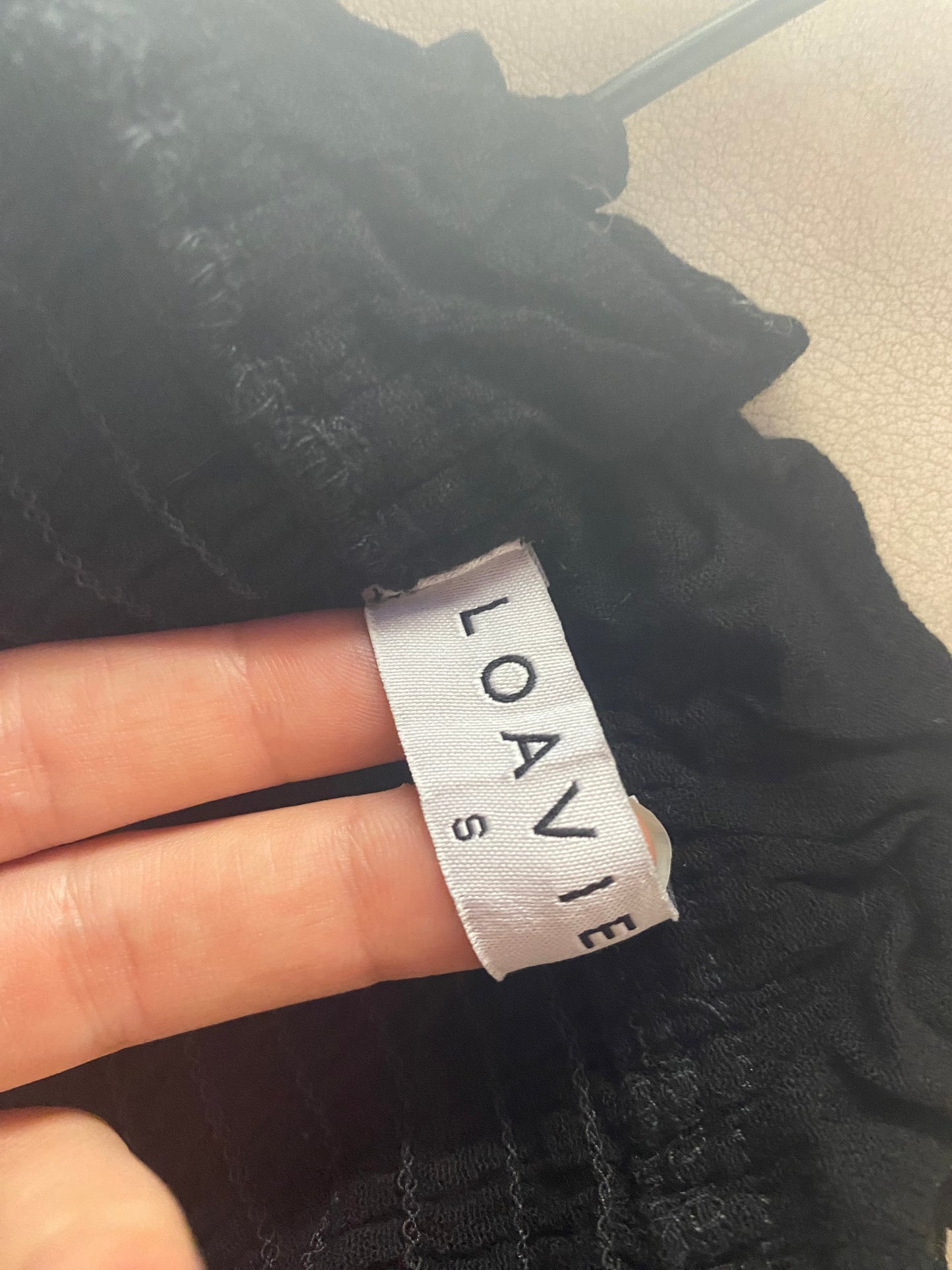 Loavies black mini dress