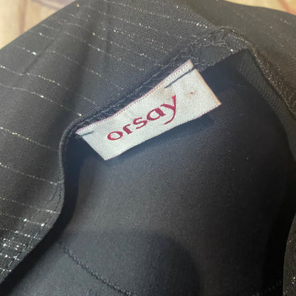 Off-shoulder black sparkly top