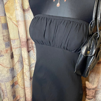 Vintage designer strapless maxi dress