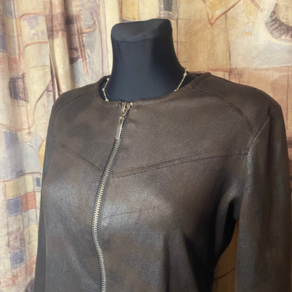 Leather-type material jacket
