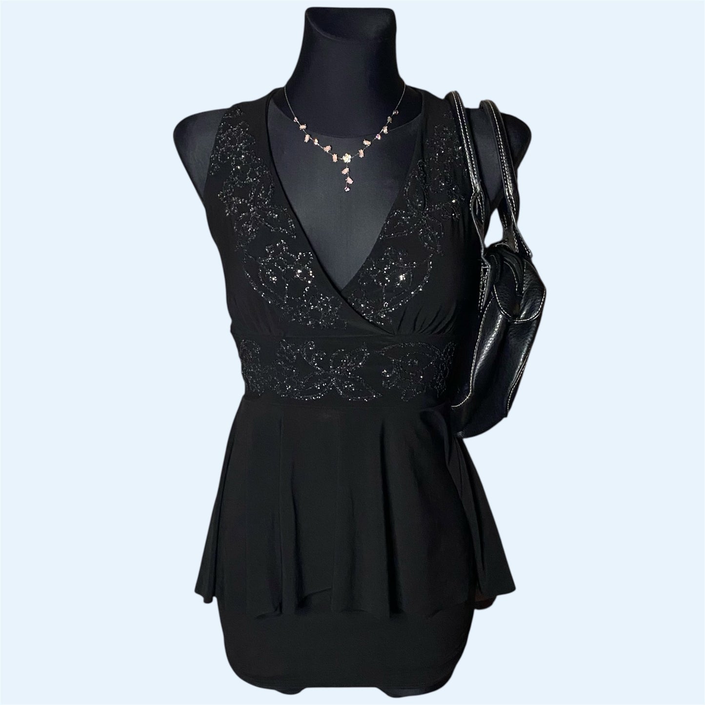 Vintage embellished body-con dress