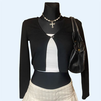 Black cover-up cardigan