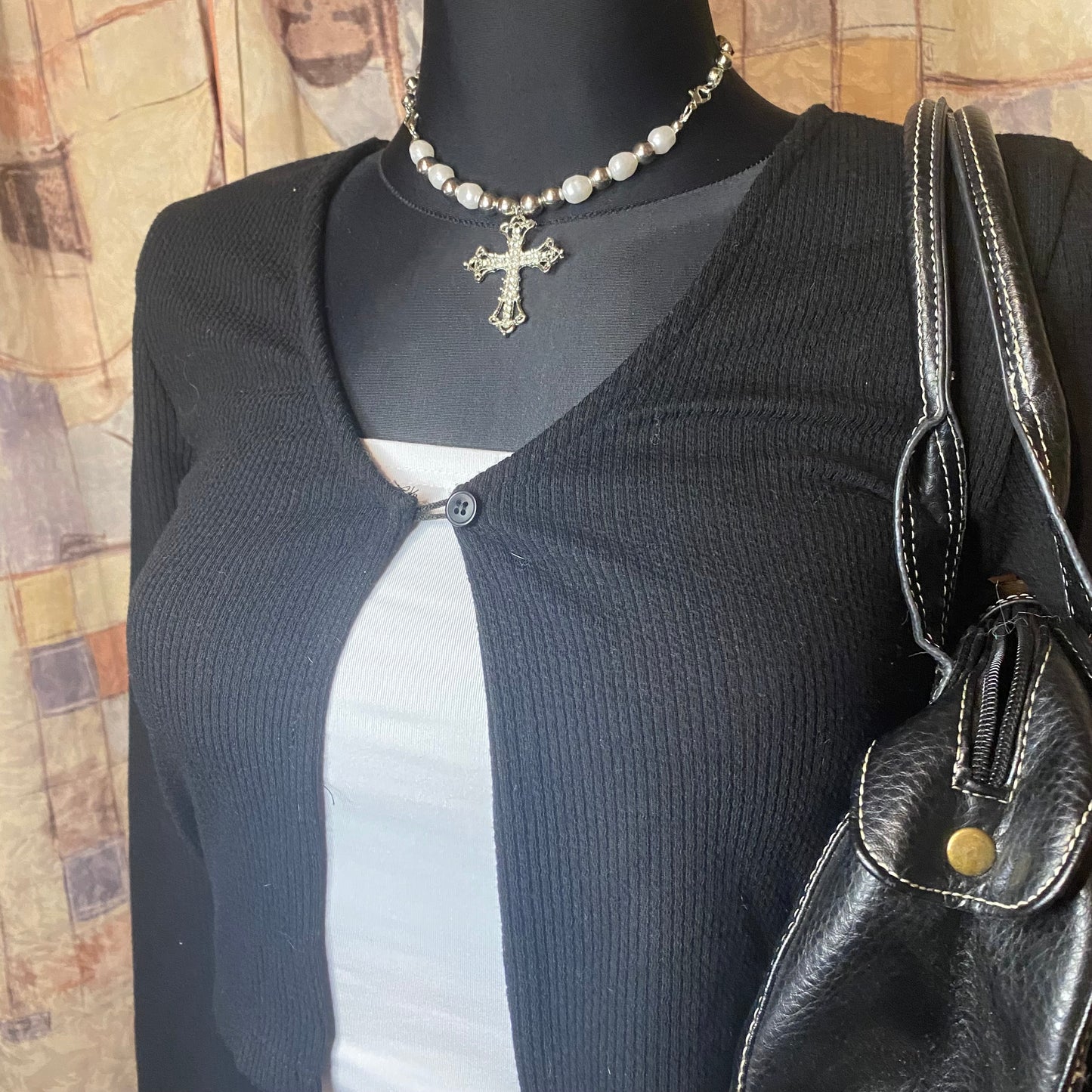 Black cover-up cardigan