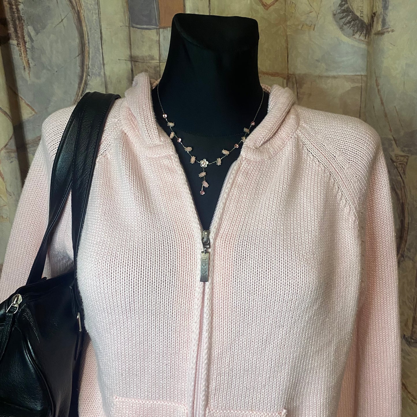 Light pink knit jacket