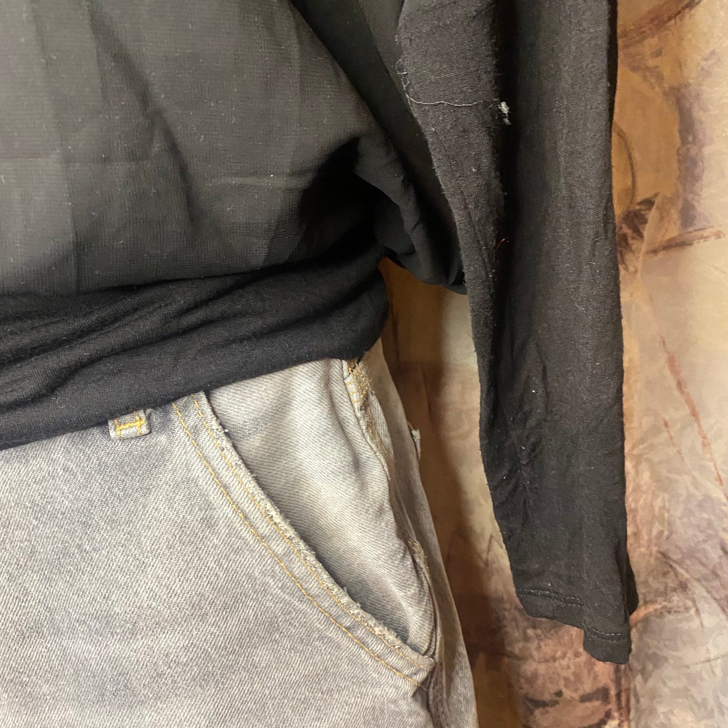 Vintage french designer black blouse