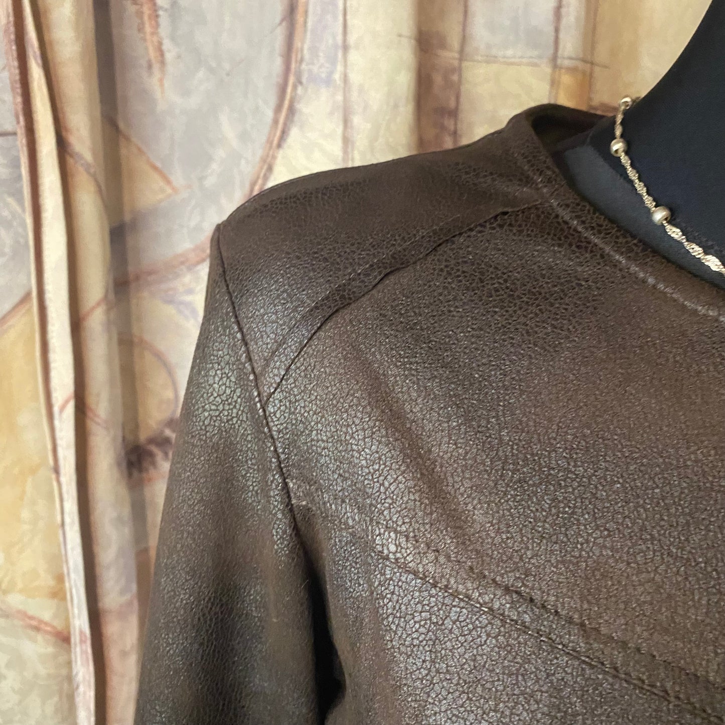 Leather-type material jacket