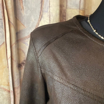 Leather-type material jacket