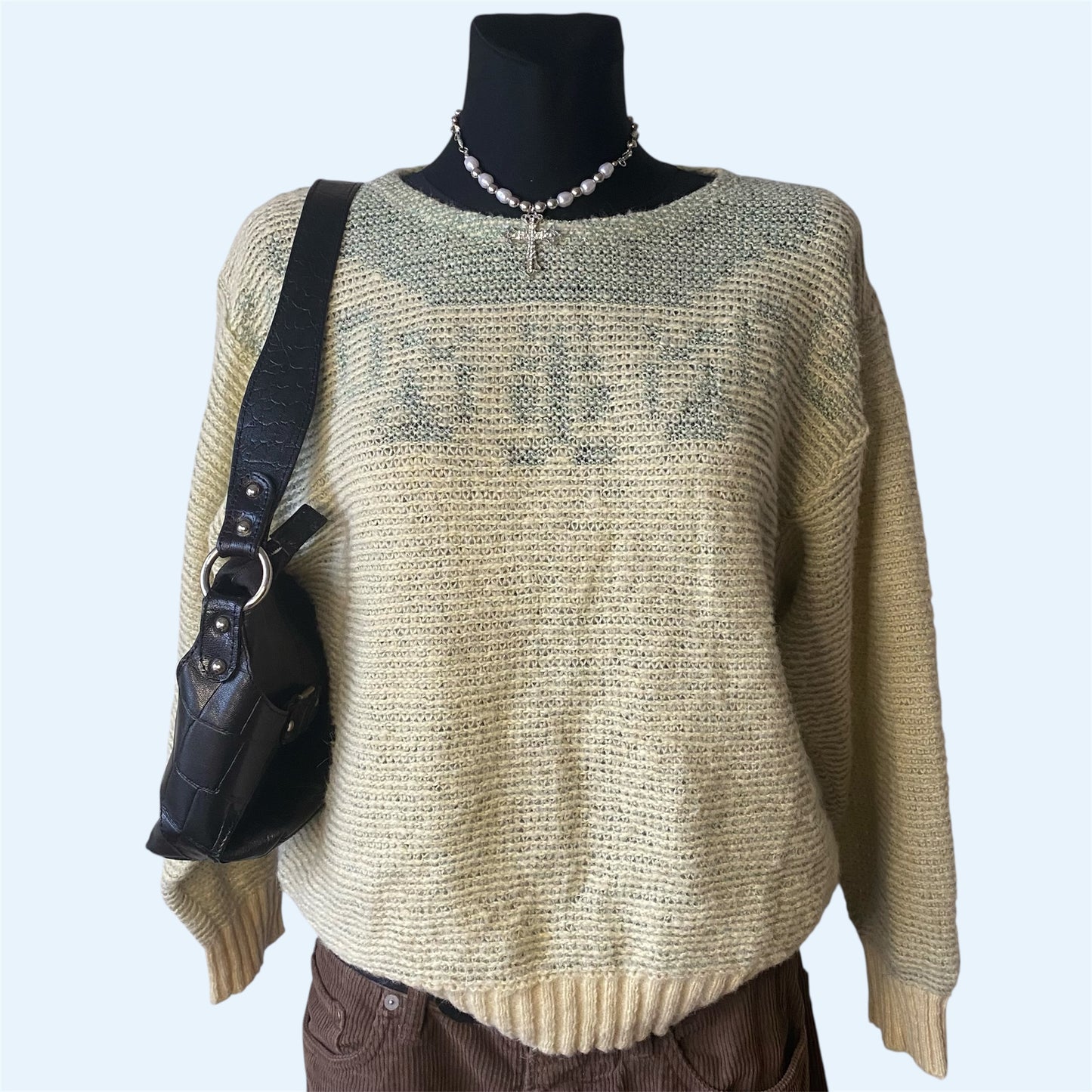 Vintage blue-beige sweater