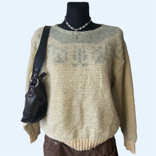 Vintage blue-beige sweater