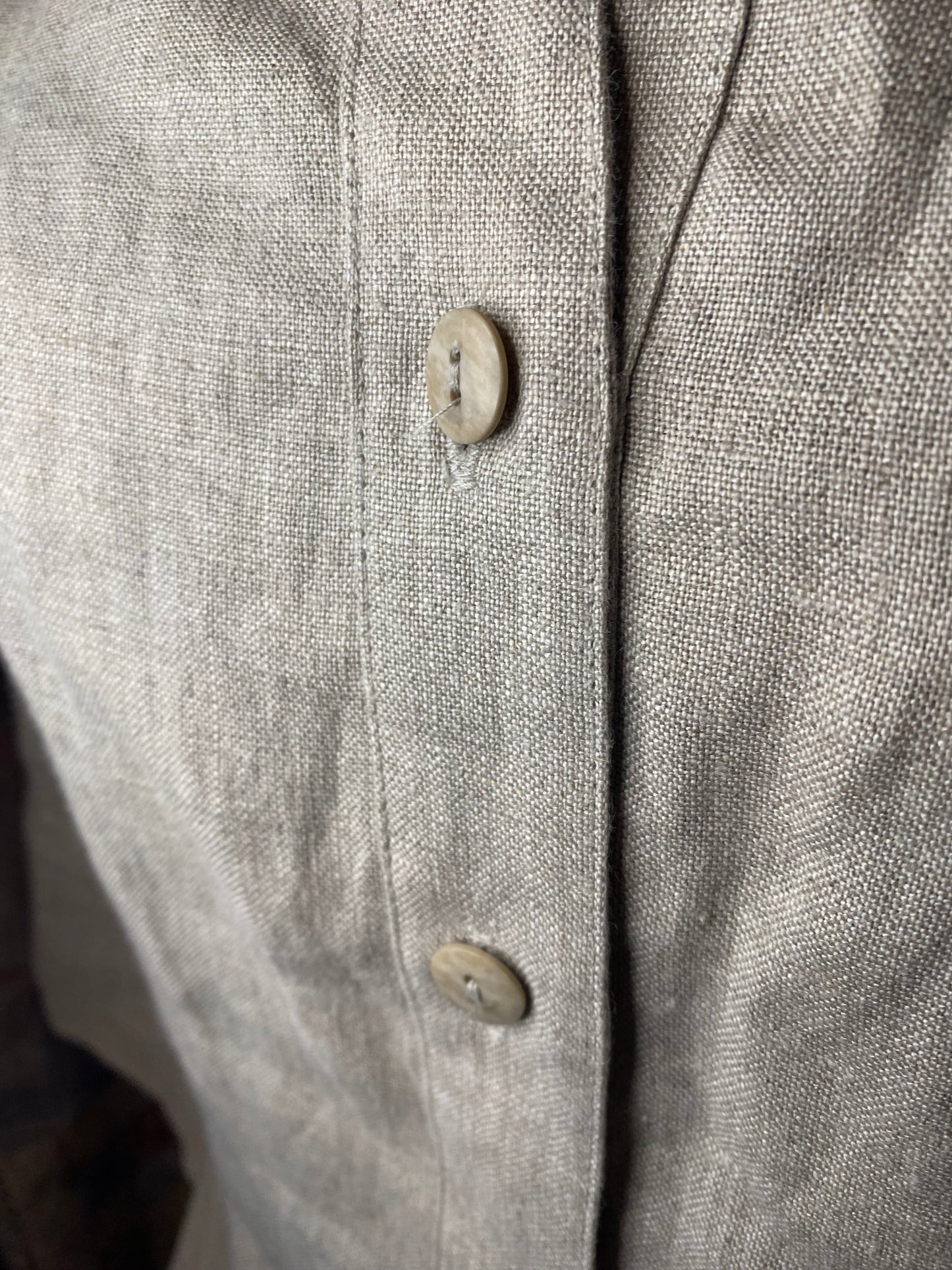 Vintage linen button-up blouse