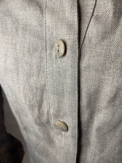 Vintage linen button-up blouse