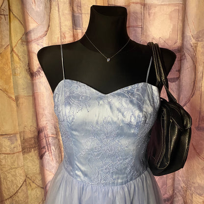 Light blue custom graduation dress