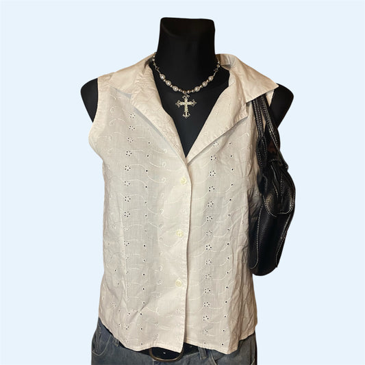 White vintage cotton blouse