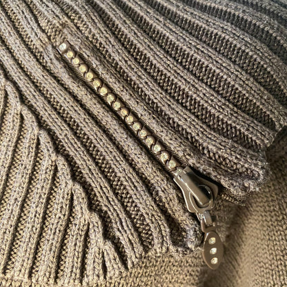 Vintage brown sweater with rhinestone detailing